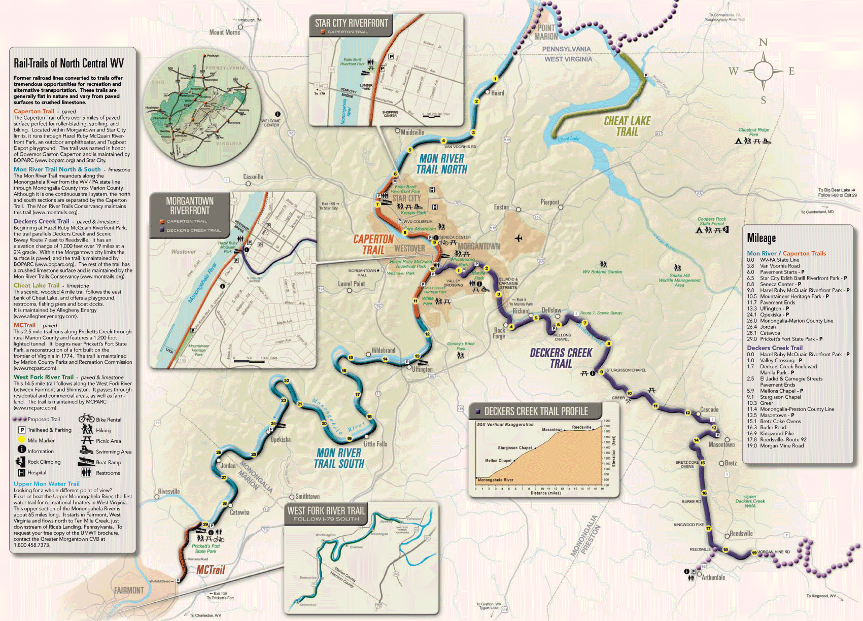Rail Trail Maps Mon River Trails Conservacy
